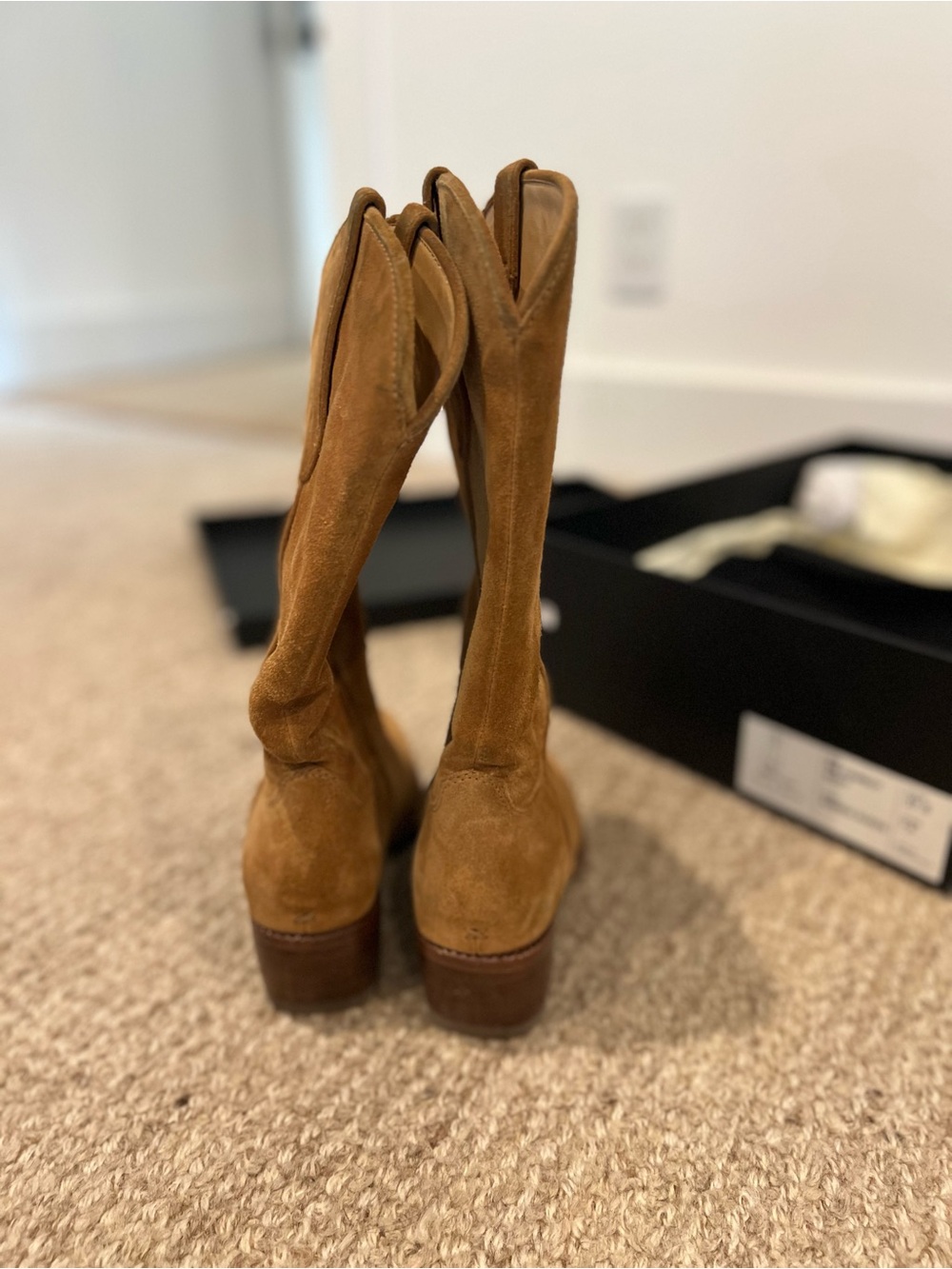 Rag & Bone Camel Suede Western Boots. Size 7.5 in box. - Picture 6 of 14